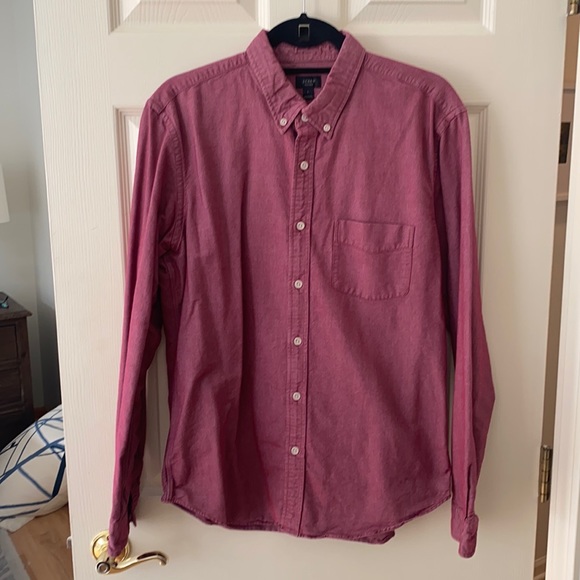 J Crew Oxford button down, red; lightly worn - Picture 1 of 3
